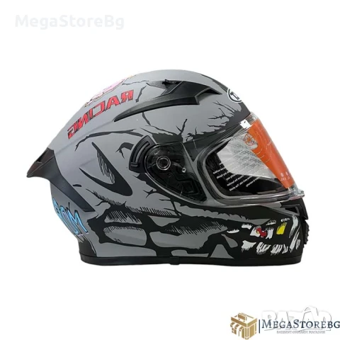 Каска за мотор 108 - размер XL - Matt Grey 2 , снимка 3 - Аксесоари и консумативи - 50576793