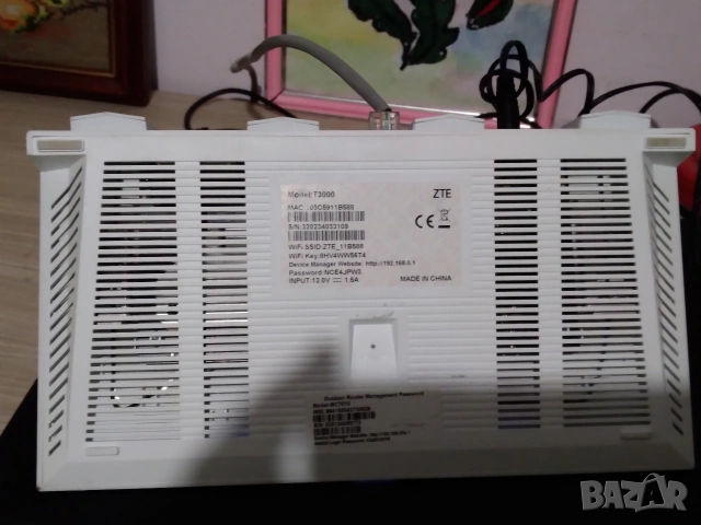 Рутер ZTE T3000 WiFi 6 AX3000 2xWAN/LAN 2xLAN WHITE, снимка 7 - Рутери - 53224483