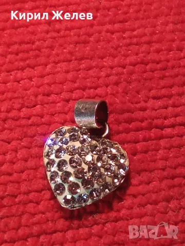 СЪРЦЕВИДЕН СРЕБЪРЕН МЕДАЛЬОН СРЕБРО 925 с БЯЛ ЕМАЙЛ и ИСКРЯЩИ КРИСТАЛИ 46792, снимка 8 - Колиета, медальони, синджири - 46427547