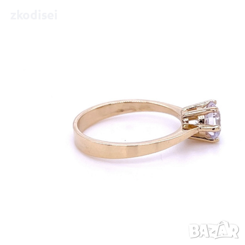 Златен дамски пръстен 3,18гр. размер:57 14кр. проба:585 модел:22435-1, снимка 2 - Пръстени - 44617881