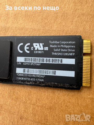SSD за MacBook Apple 128GB , THNSNS128GMFP за MacBook Air 11” A1465 13" A1466 Mid 2012, снимка 5 - Твърди дискове - 51926439