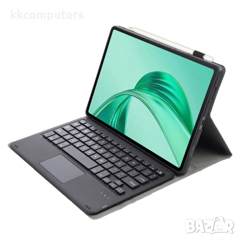 AH25-A Кожен Калъф с Bluetooth Клавиатура с Тъчпад за Honor Pad X9 / Pad X8a - Отделяема, Стойка, Хо, снимка 4 - Калъфи, кейсове - 53071942