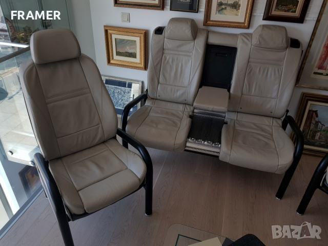 Уникална дизайнерска кожена мека мебел гарнитура от БМВ Х6, снимка 5 - Дивани и мека мебел - 36220522