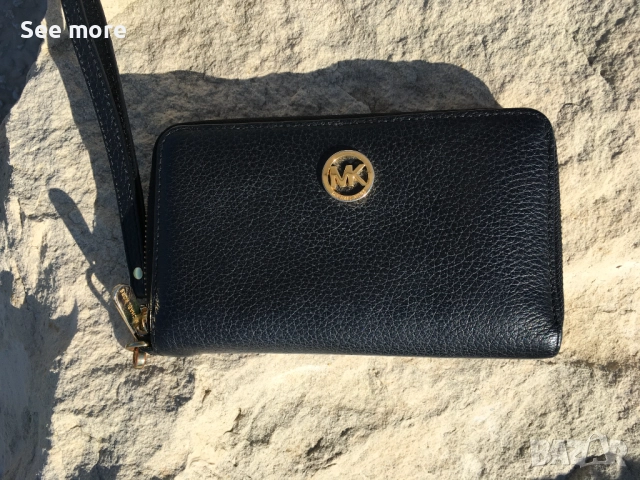 Дамски портфейл от естествена кожа  Michael Kors, снимка 12 - Портфейли, портмонета - 52073526