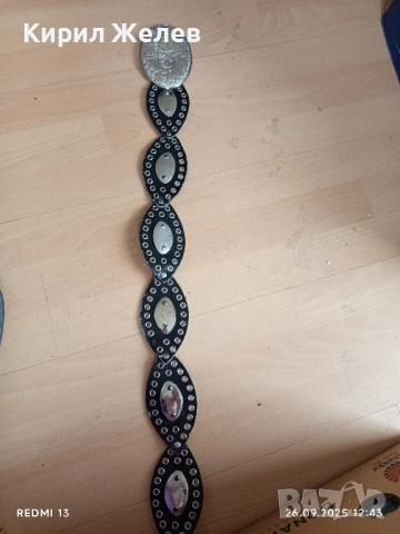 Кожен колан с капси и красива катарама тока 31156, снимка 6 - Колани - 51845515