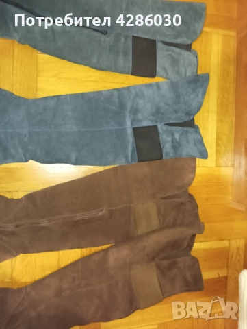 Два чифта естествен велур чизми 40 номер, снимка 3 - Дамски ботуши - 52266576