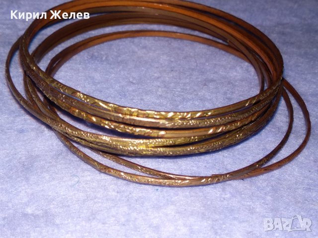 КОМПЛЕКТ ОРНАМЕНТИРАНИ КЛАСИЧЕСКИ БРОНЗИРАНИ ТЪНКИ ЕТНО ГРИВНИ 37960, снимка 4 - Антикварни и старинни предмети - 40814236