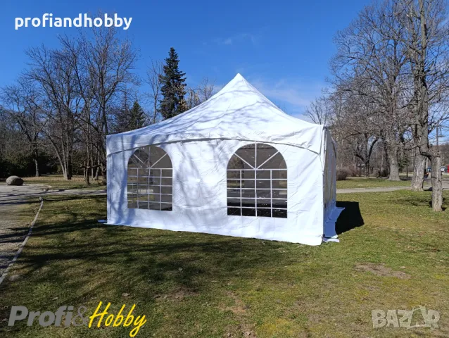 Островърха шатра за събития 6 х 6 м 480 см височина, снимка 2 - Градински мебели, декорация  - 49422653