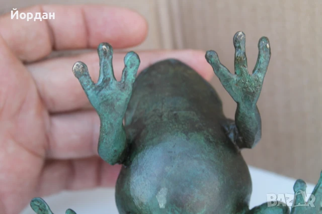 Бронзова фигура ''Жаба'', снимка 8 - Колекции - 51170636
