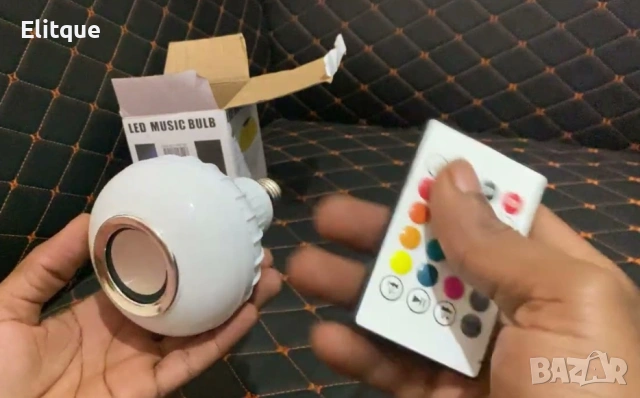Цветна LED крушка с дистанционно управление – 16 цвята