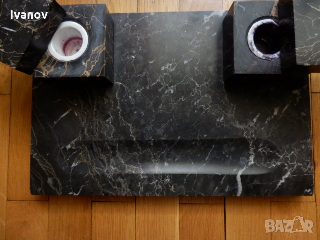 Стара мраморна мастилница, снимка 2 - Антикварни и старинни предмети - 35914134