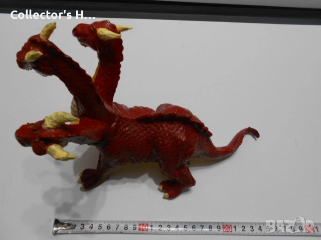 Ретро винтидж екшън фигурка триглав дракон фигура играчка от 1984 г., снимка 11 - Колекции - 52729319