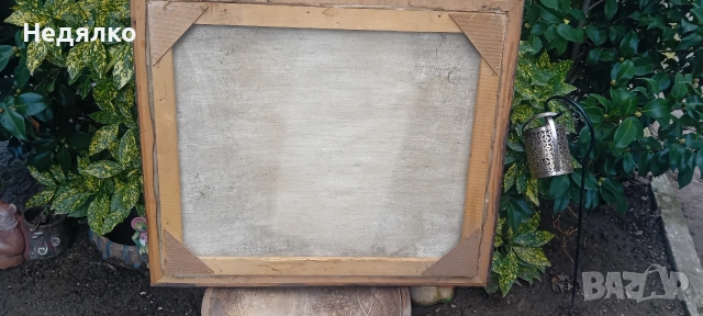 Стара,красива,майсторска картина,масло на платно , снимка 10 - Картини - 53605764