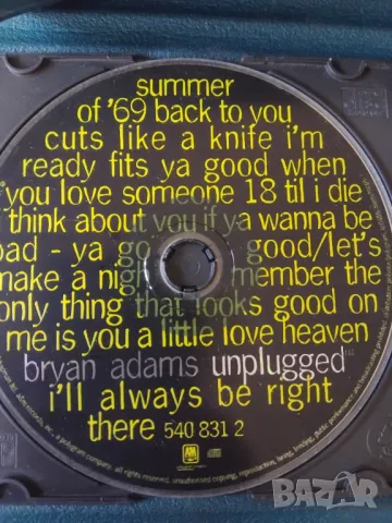 Bryan Adams – Unplugged - матричен диск музика 