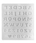 1 см латиница букви азбука числа цифри силиконов молд форма фондан смола гипс декор , снимка 1