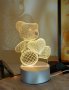 Лед нощна лампа мече със сърце за подарък , снимка 4
