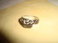 СТАРИНЕН СРЕБЪРЕН ЕМАЙЛИРАН ПРЪСТЕН АНГЛИЯ РЪЧНА ИЗРАБОТКА 25214, снимка 15