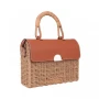 Чанти през рамо от ратан и кожа, снимка 6