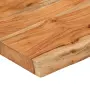 vidaXL Стенен рафт, 120x20x3,8 см, правоъгълен, масив акация, жив ръб, снимка 7