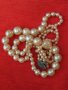 СТАРИННА АР ДЕКО ПЕРЛЕНА РЕТРО ОГЪРЛИЦА КОЛИЕ ЧЕШКИ ПЕРЛИ с БРОНЗОВА ФИЛИГРАННА ЗАКОПЧАЛКА 29092, снимка 3