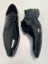 Мъжки обувки от естествена кожа - Черни - 45