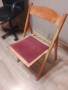 Сгъваем дървен стол, снимка 1 - Столове - 44534945