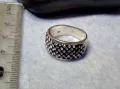ШАРМАНТЕН СКЪПОЦЕНЕН СРЕБЪРЕН ПРЪСТЕН РОДИРАНО СРЕБРО 925 с МНОГО ЮВЕЛИРНО ФАСЕТИРАНИ ЦИРКОНИ 39232, снимка 5