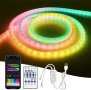 Brillistep Bluetooth RGBIC неонова водоустойчива LED лентова светлина 5V 5M 500LED, снимка 1 - Лед осветление - 44147719