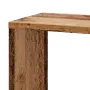 vidaXL Стенен ъглов рафт старо дърво 45x45x147 см инженерно дърво, снимка 7