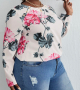 Макси елегантна блуза в красив флорален десен, снимка 4