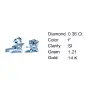 Златни обеци с диаманти 0,36Ct. чистота:SI модел:42878-6, снимка 5