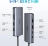  Адаптер ZMUIPNG USB C Hub Multiport ZM0501 9 в 1, снимка 2