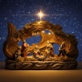 Коледна сцена "Рождество Христово"-готов комплект с ясли, снимка 2