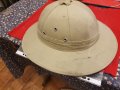 pith helmet  шлем от сагово дърво  колониална шапка с термоизолация ,оригинална от 70те години, снимка 5