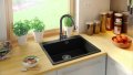 най-добрата мивка Кухненска Мивка гранит Осло 60 XL 500 x 590 mm Черна, снимка 7