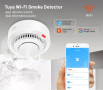 Tuya WiFi сензор за дим, снимка 1 - Други - 44921455