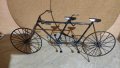 Метален велосипед Тандем за декорация, снимка 1 - Други ценни предмети - 44343309