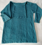 Зелена туника плетиво, с поло яка, XL, снимка 3