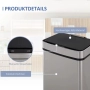 HOMCOM 47L Сензорен кош за боклук + 2 x 12.5L , снимка 6