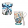 Луксозна чаша за чай в кутия "Паун" /керамика/, снимка 1 - Декорация за дома - 39518304