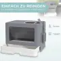 Котешка тоалетна PawHut с капак, 2 изхода, снимка 6