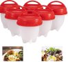 6 бр силиконови форми съда чашки за варене на яйца яйце без черупка Egg Boil Cooker, снимка 4