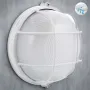 Външна стенна лампа кръгла бяла Ø17x8см S_1240114, снимка 1