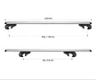 Алуминиеви напречни греди багажник MENABO Brio за монтаж на стандартен рейлинг 120см., снимка 5