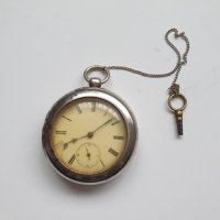 Сребърен джобен часовник, снимка 1 - Антикварни и старинни предмети - 40743971