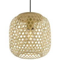 Висяща бамбукова лампа, снимка 3 - Лампи за таван - 41408843
