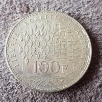 100 франка 1984 Франция СРЕБРО сребърна монета в качество , снимка 1 - Нумизматика и бонистика - 41372999