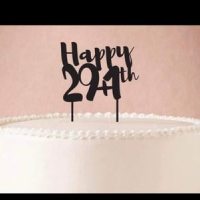 Happy 29+1  30 години рожден ден черен пластмасов топер табела украса за торта юбилей годишнина, снимка 1 - Други - 36513772