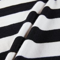 Дамски пуловер на райе в черно и бяло, снимка 11 - Блузи с дълъг ръкав и пуловери - 42717013