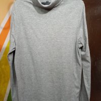 Сиво поло трико. Размер S, M., снимка 1 - Блузи с дълъг ръкав и пуловери - 40521560